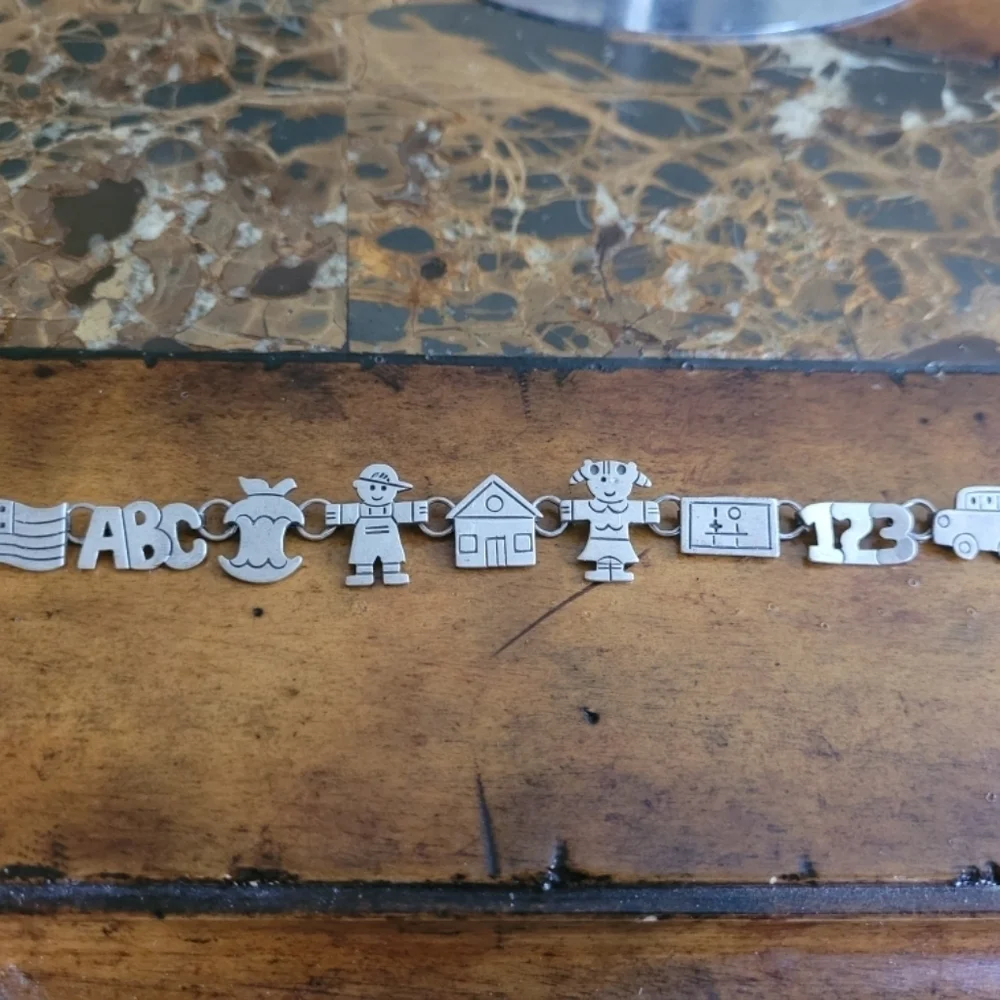 Silver Turtle Charm Bracelet